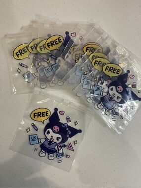 Sanrio Kuromi Fancy Zip Bags 12 Pack Clear Resealable Kawaii Bags